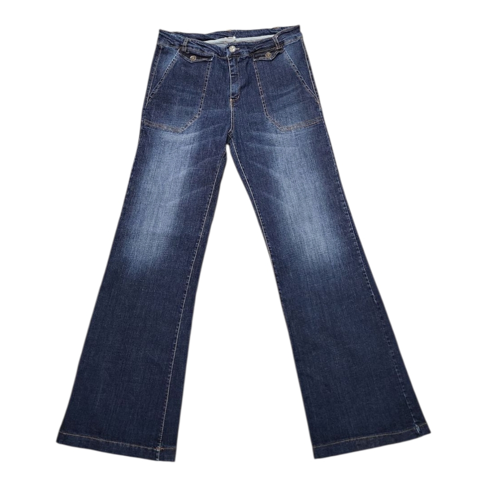 Suzy D London Classic Blue Wide-Leg Jeans Size 8 NWT